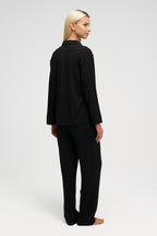 Long Tencel PJ Set Charcoal